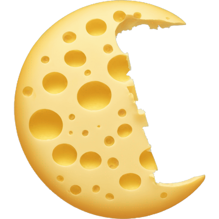 A moon made out of cheese emoji