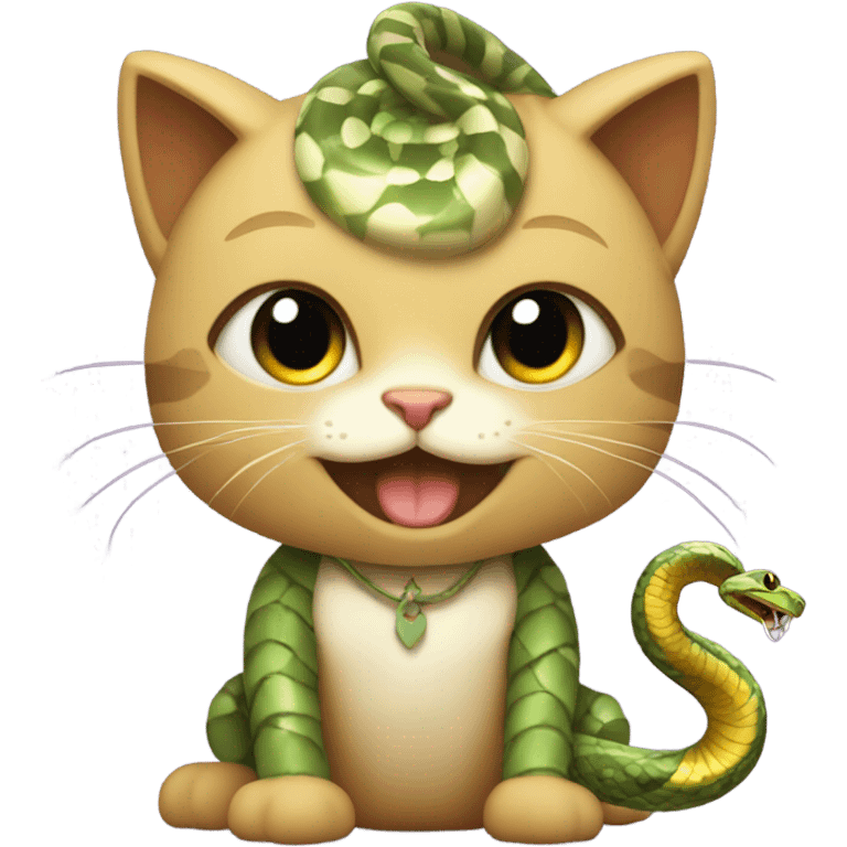 cute cat dressed as a snake emoji