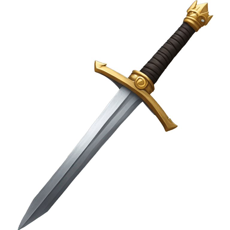 cool jagged sword with markings and power emoji