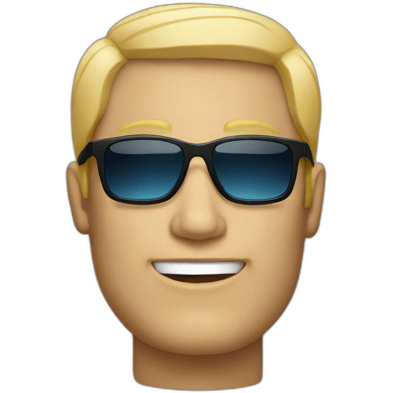 white man with sunglasses emoji