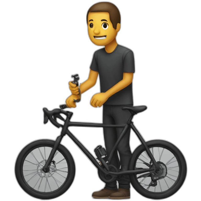 Guy touching Bike silencer emoji