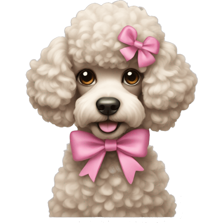 Poodle with a bow emoji