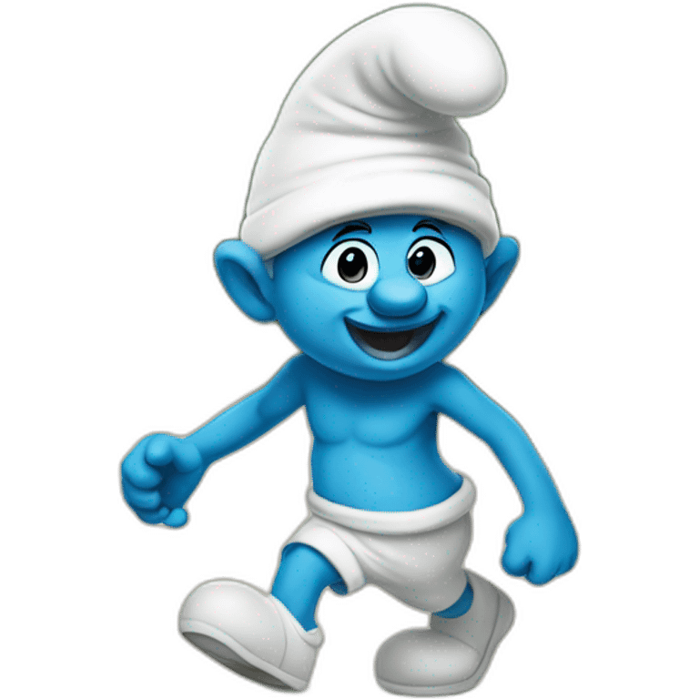 smurf walking emoji