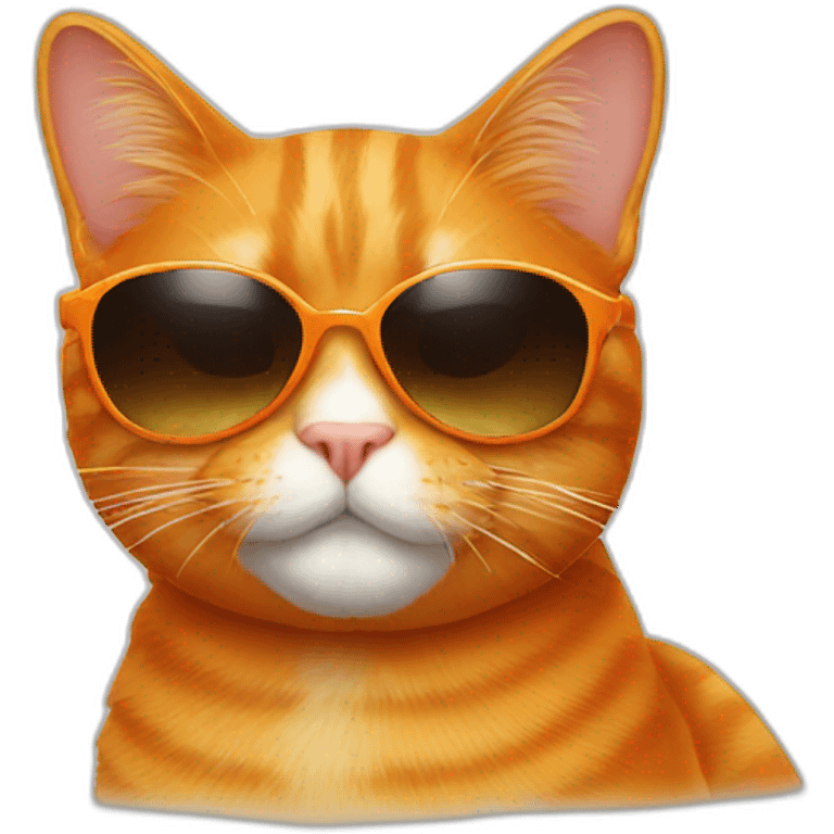 orange cat with sunglasses emoji