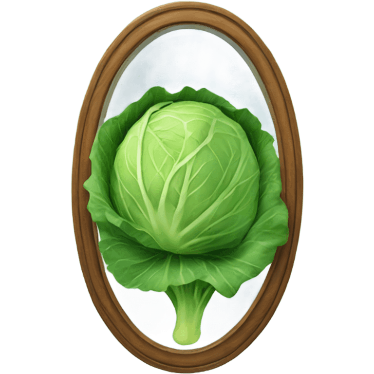 cabbage inside the mirror emoji