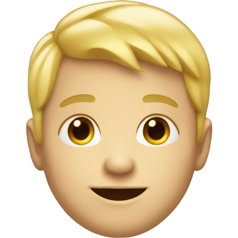 smiling blonde boy portrait fatter emoji