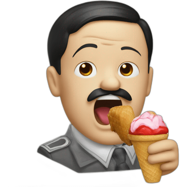 hitler eating an icecream emoji