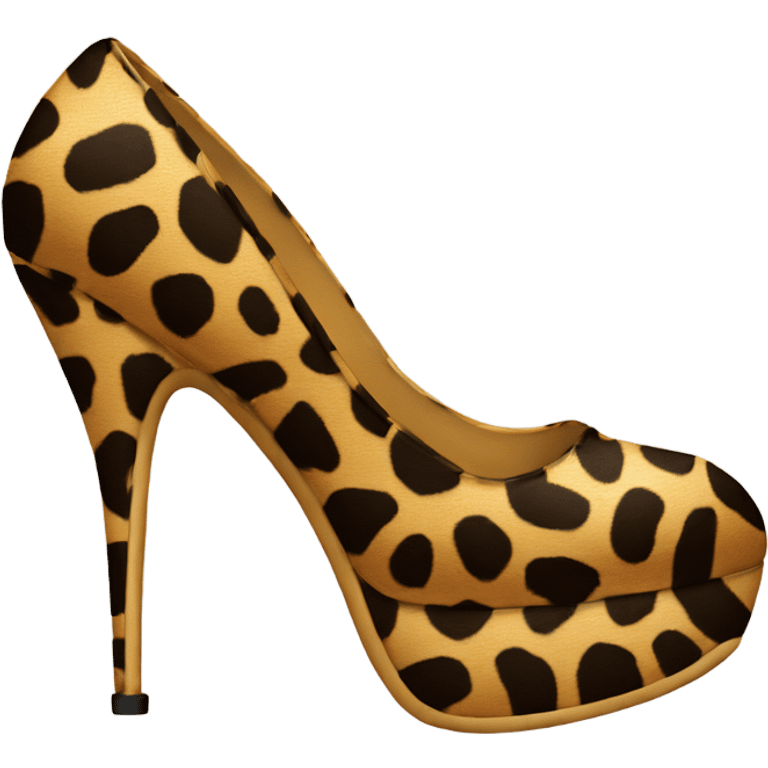 cheetah print high heel emoji