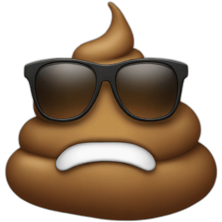 poop with sunglasses emoji