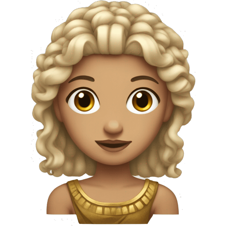 girl with ancient greek hairstyle and dress emoji