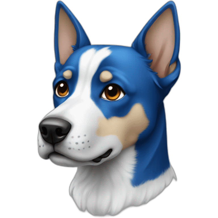 Chien bleu emoji