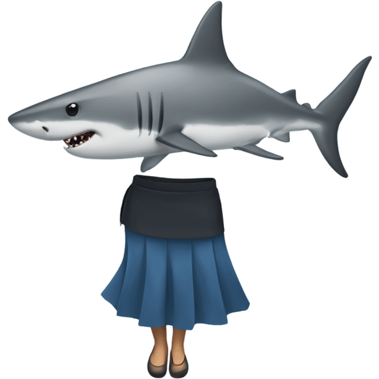 Shark in a skirt emoji