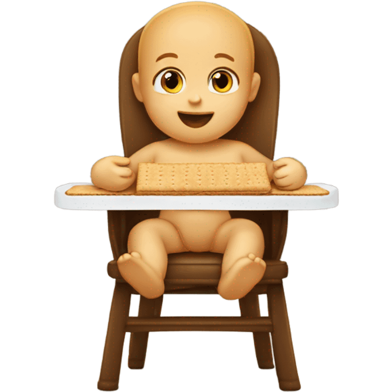 Baby eating graham cracker emoji