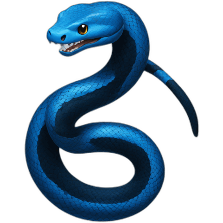 black and blue snake emoji