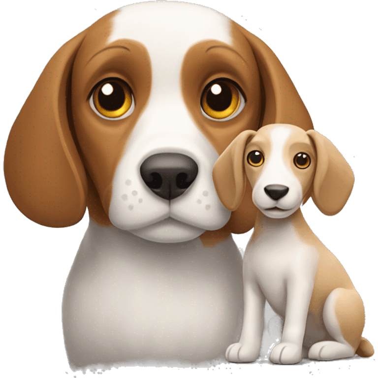 Beagle and sheep emoji