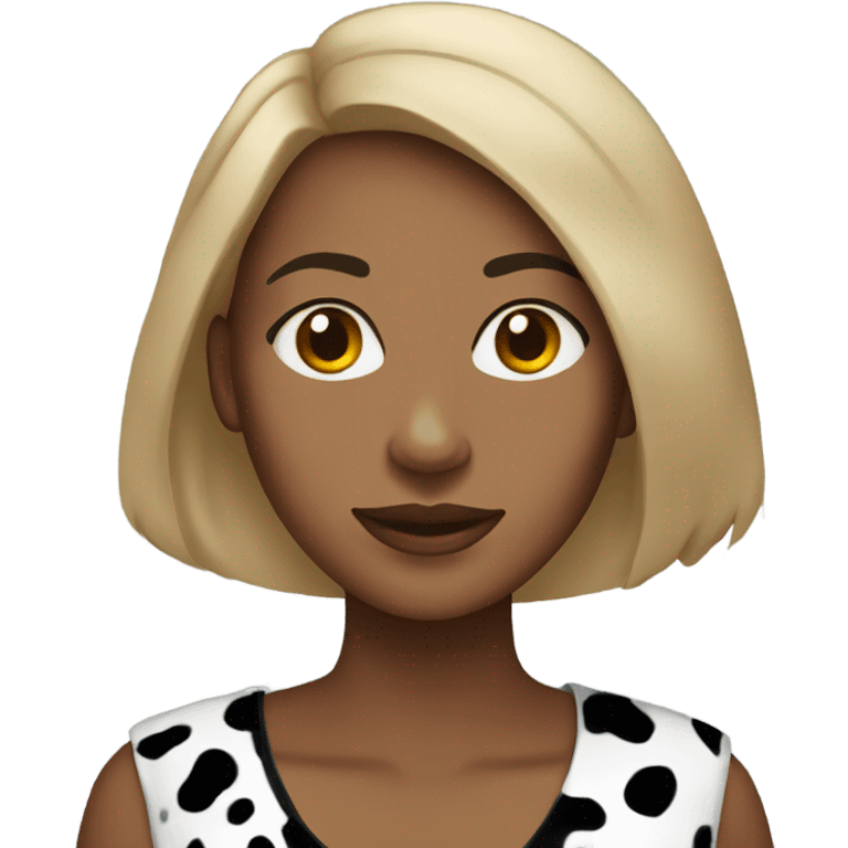 Light brown skin women with Dalmatian  emoji