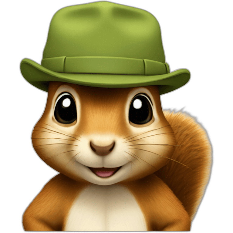 Hip-hop squirrel with cap emoji