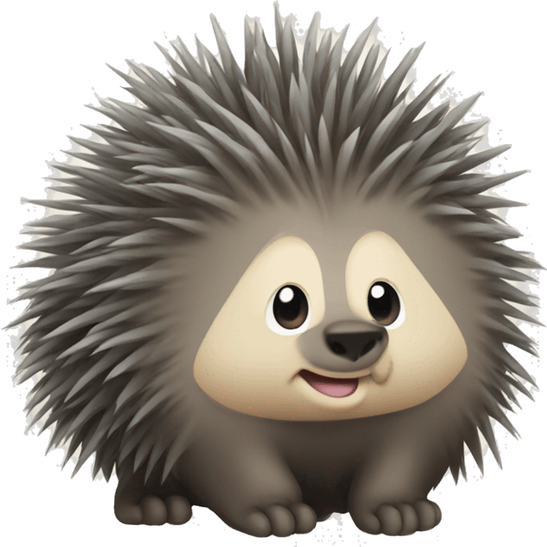 Shy porcupine emoji