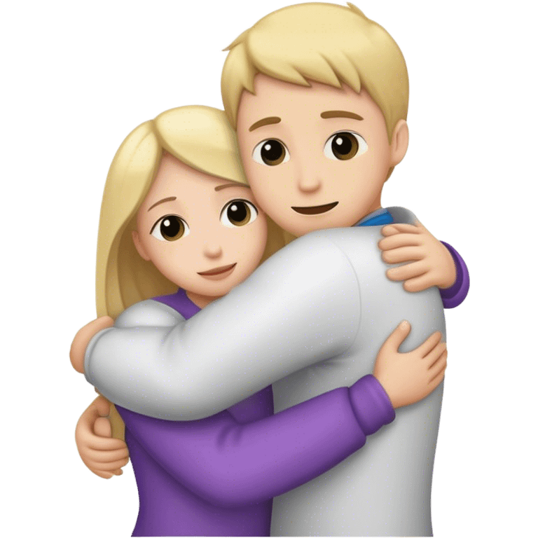 Hugs between white people  emoji