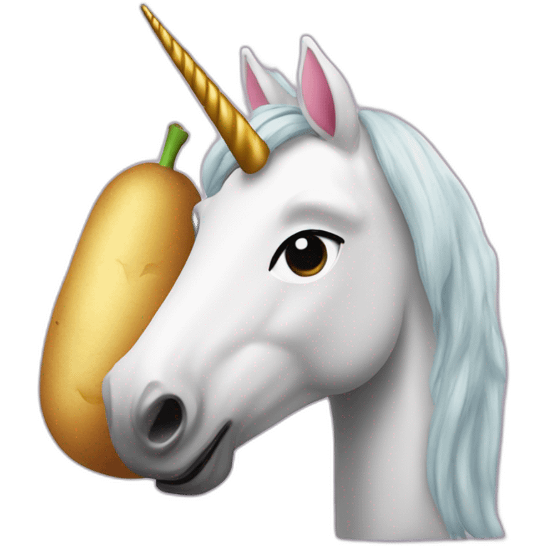 unicorn with potato head emoji