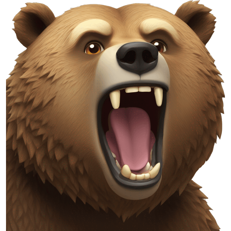 Grizzly Bear growling emoji