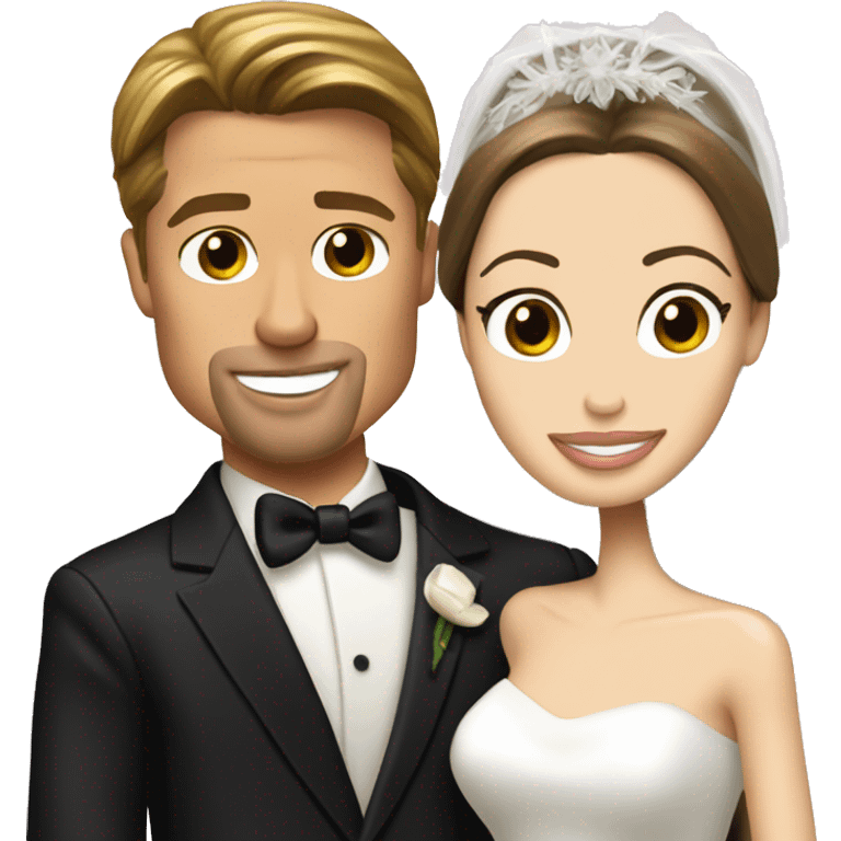 Brad pitt and Angelina jolie married  emoji