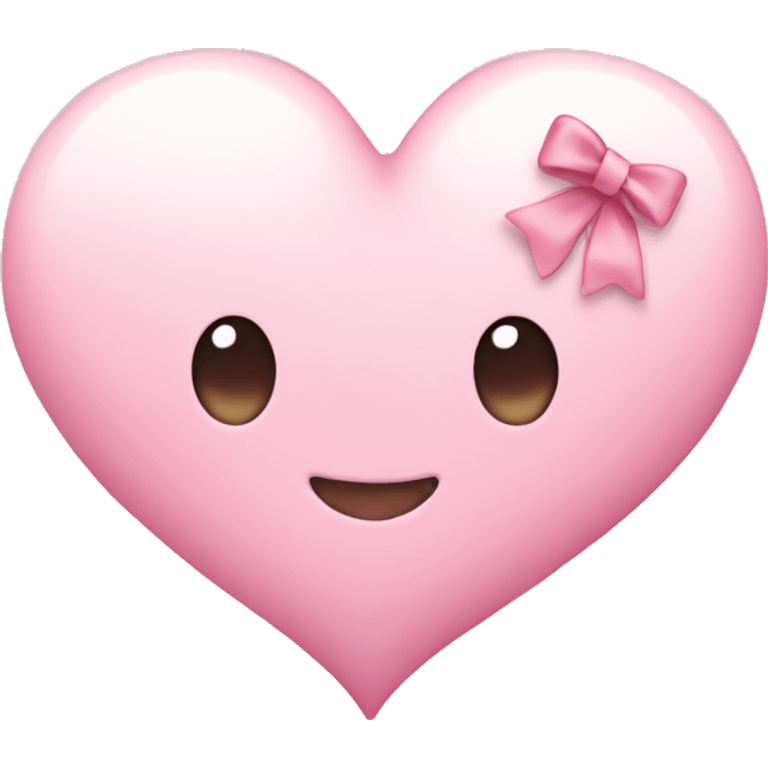 Light pink heart with bow emoji