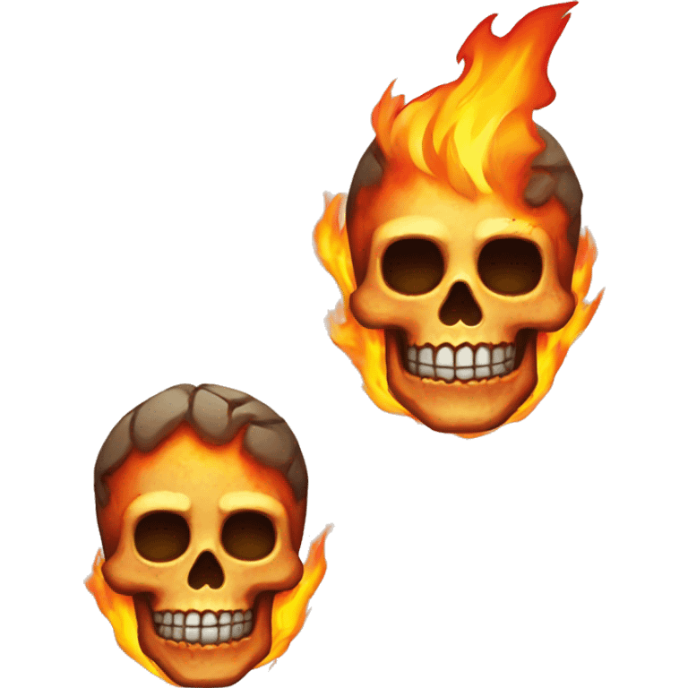 Calavera con fuego  emoji