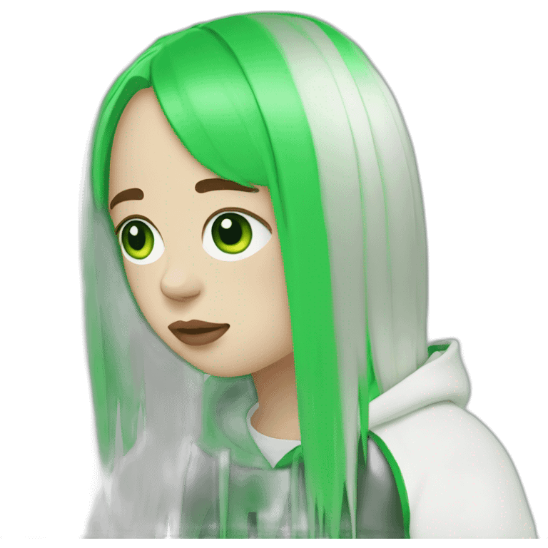 Billie Eilish green emoji