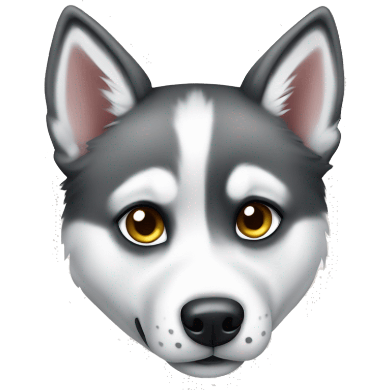 cute Siberian husky  emoji