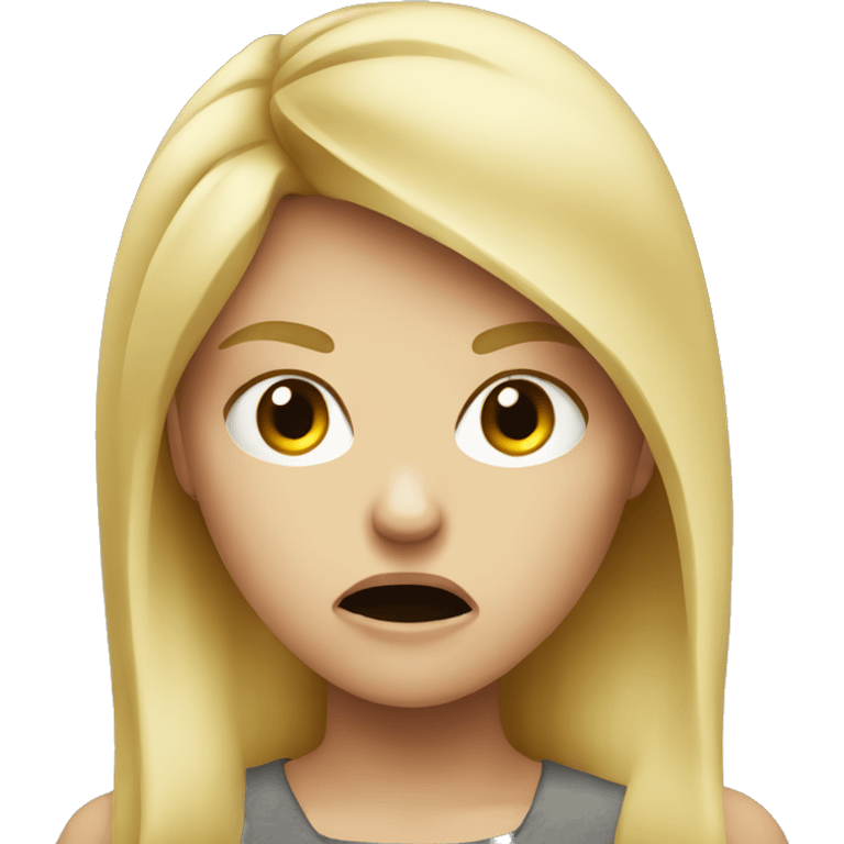 Very Angry blond Girl emoji