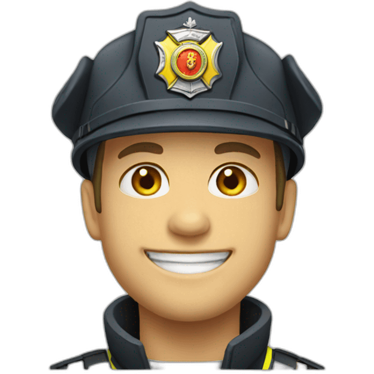 Ukrainian firefighter smile emoji