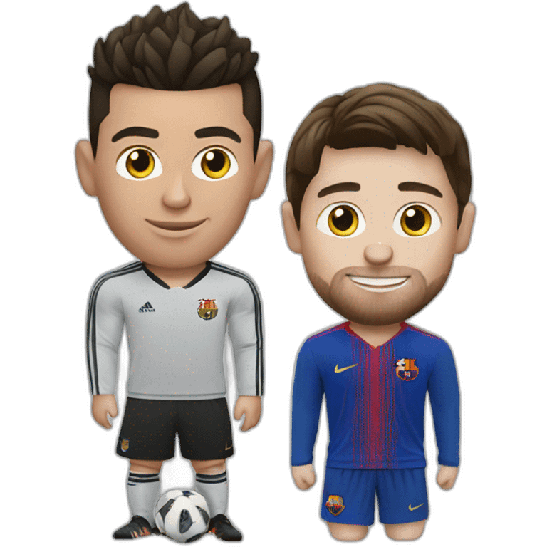 Cristiano Ronaldo with messi emoji