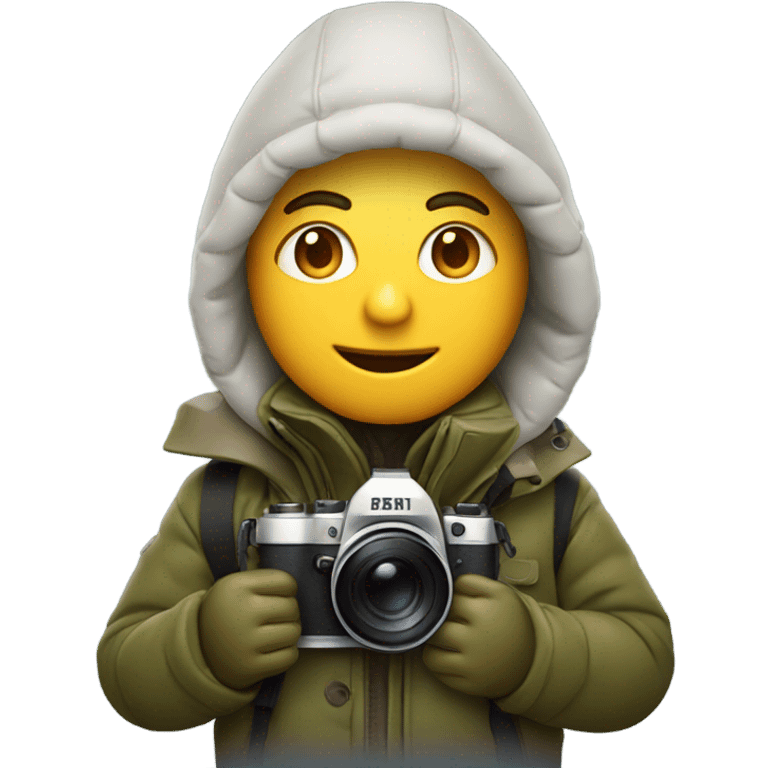 photographer wearing parka emoji