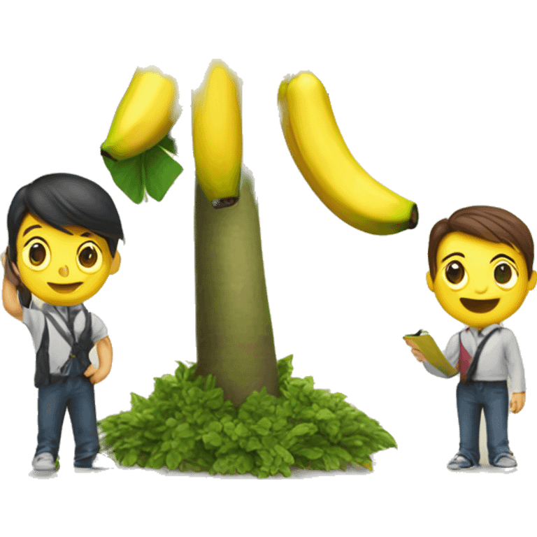 Banana tree and students  emoji