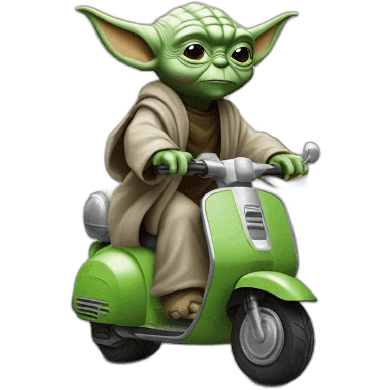 Yoda sur scooter emoji