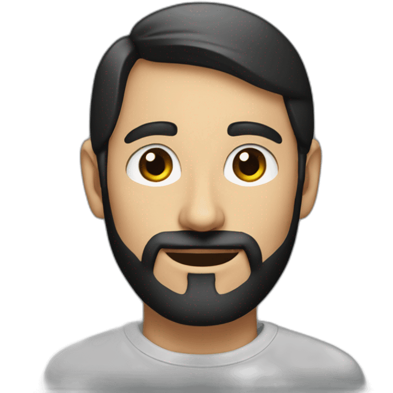 Steve Jobs young with black beard emoji