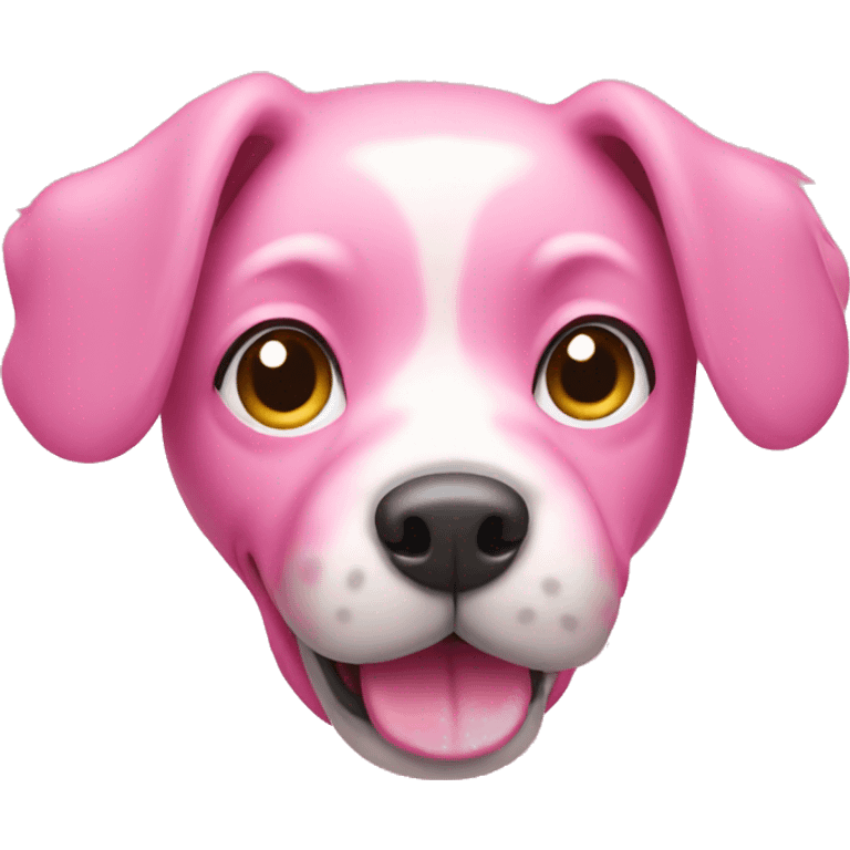 Pink dog emoji