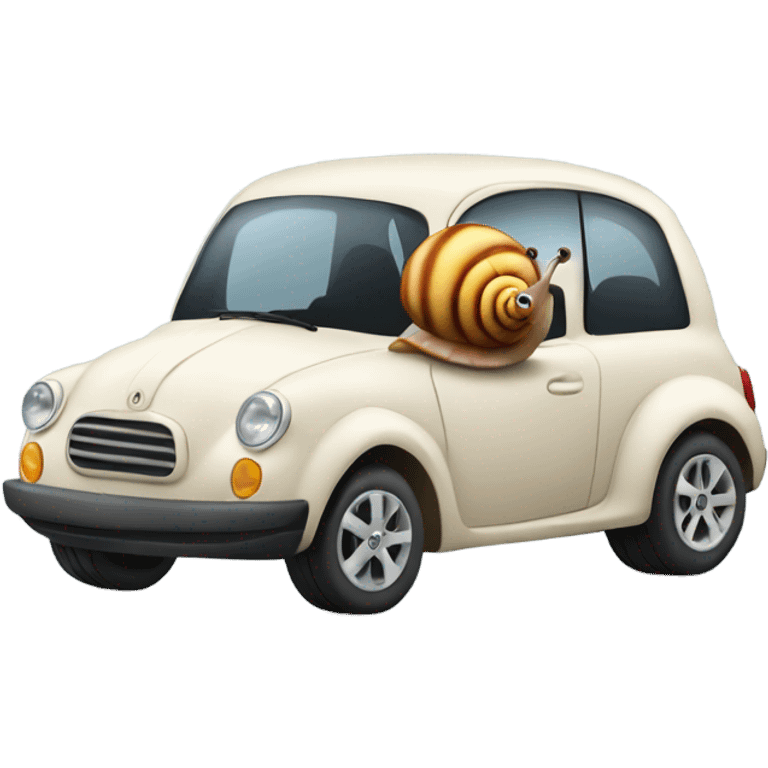 Snail sitting in the car  emoji