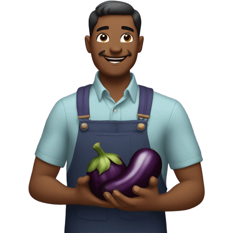 Man eating an eggplant  emoji