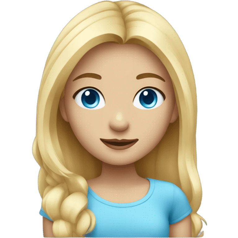 Extremely cute blue eyed blonde girl  emoji