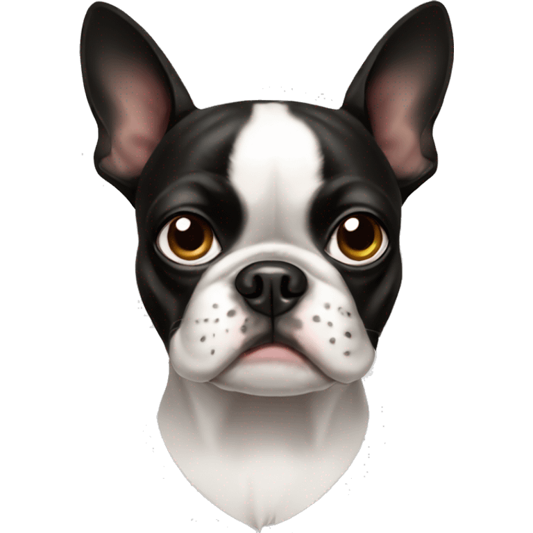 Grumpy Boston Terrier emoji