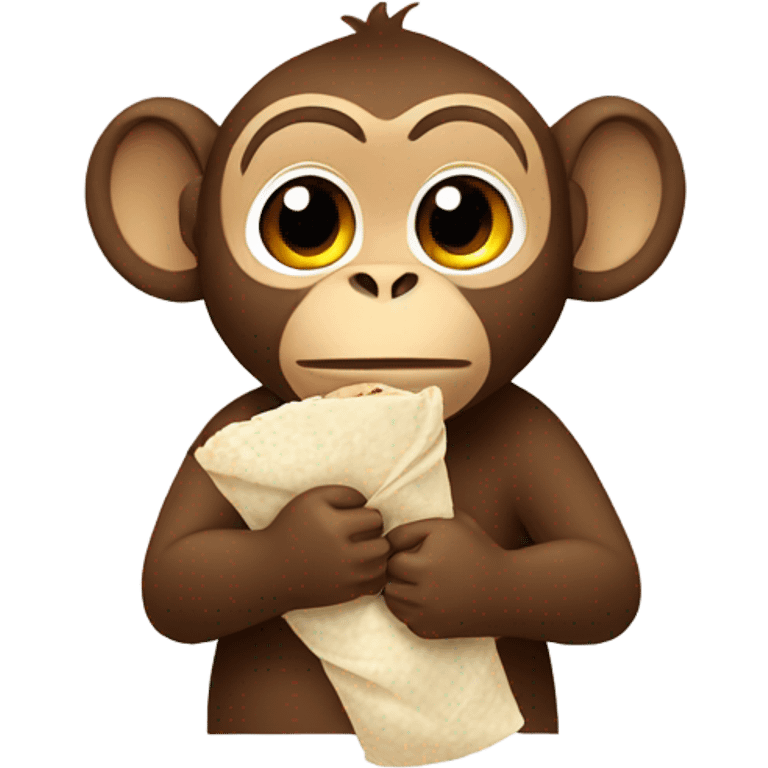 Monkey eating a burrito  emoji