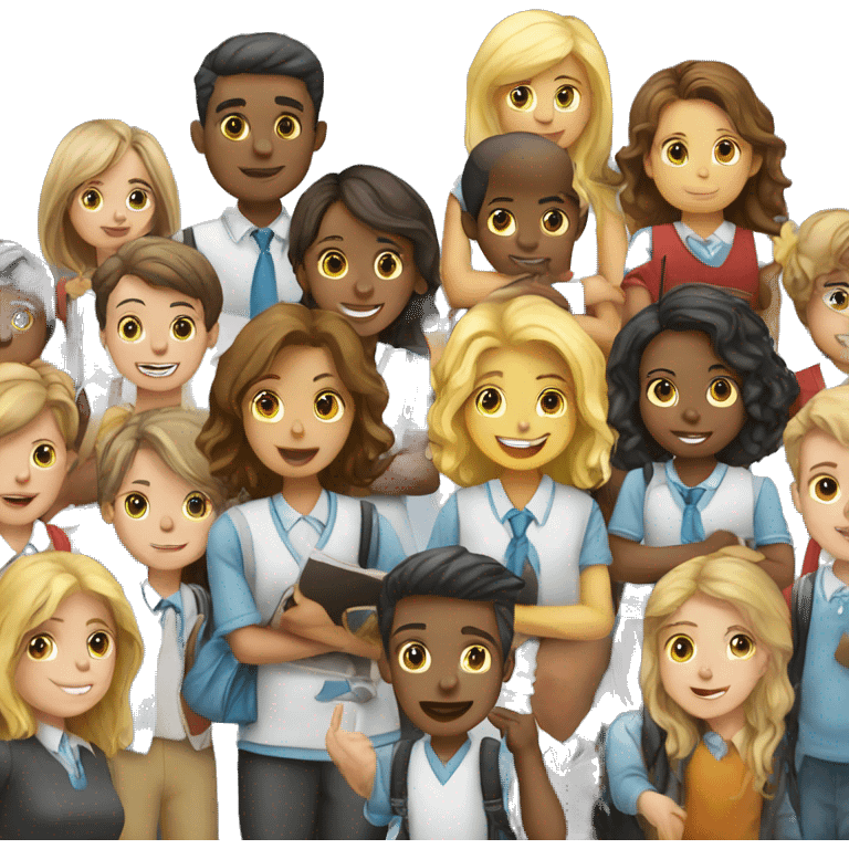 School with kids emoji