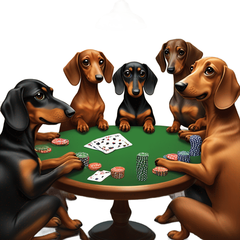  dachshunds gambling emoji