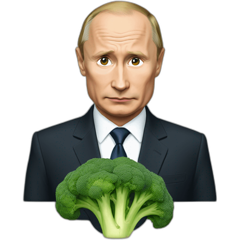 Putin with broccoli  emoji