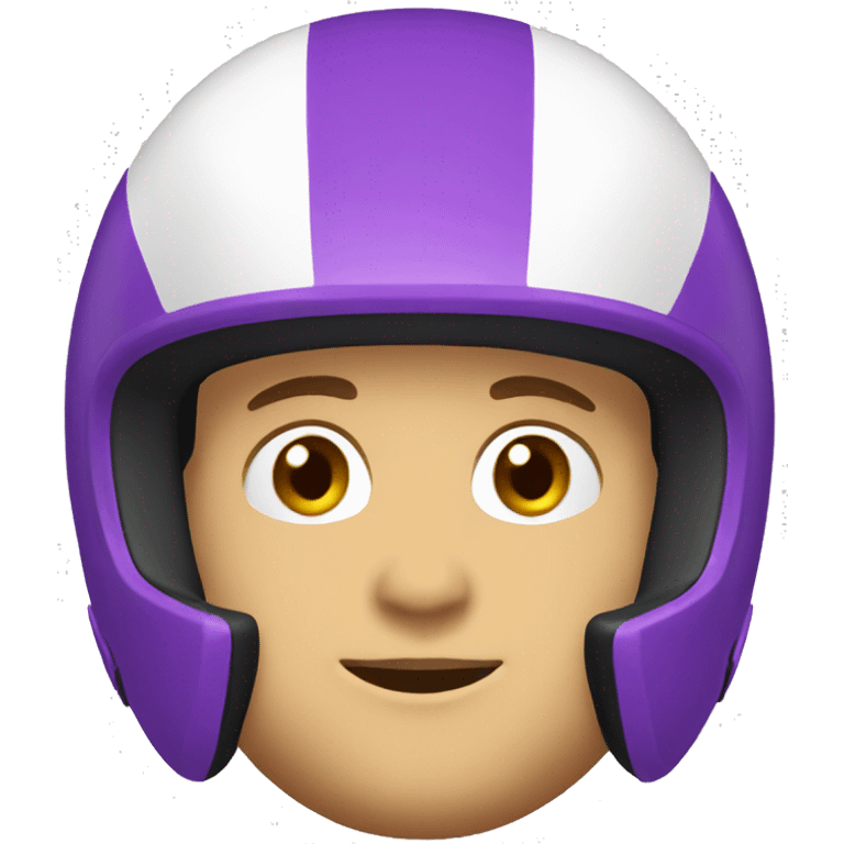 purple car racer helmet no visor emoji