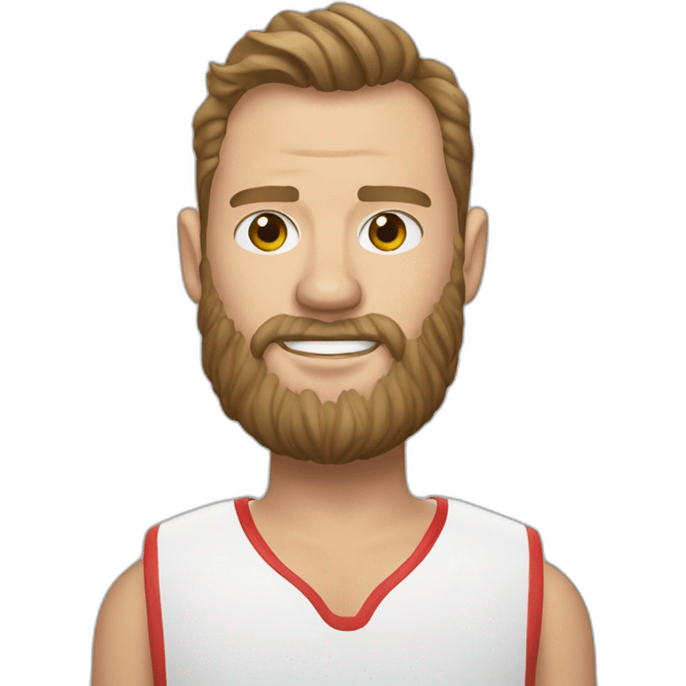 Jonathan Toews as beach bum with beard emoji