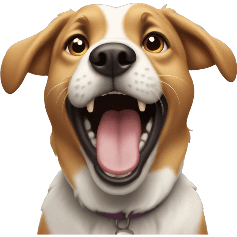 an excited dog emoji