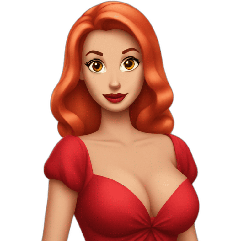 jessica rabbit in a red dress emoji